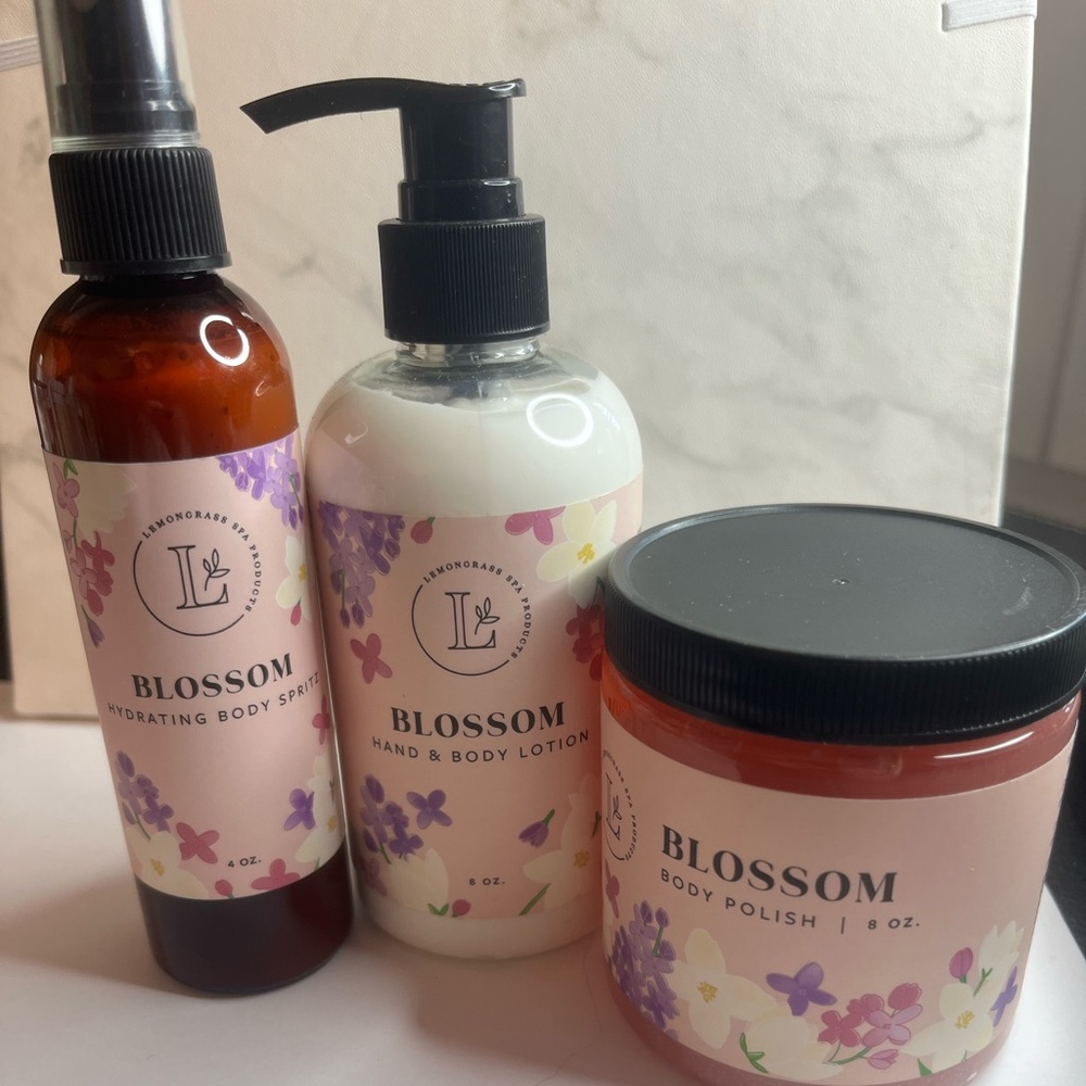 Lemongrass spa blossom set